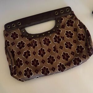 Apt. 9 Brown and Gold Floral Clutch